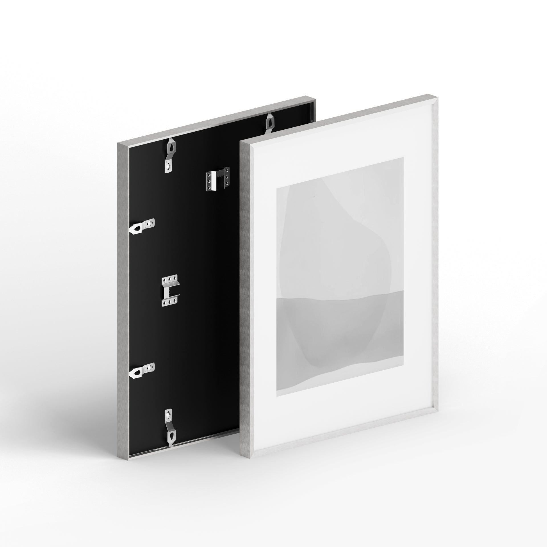 White Metal Glass Picture Frame