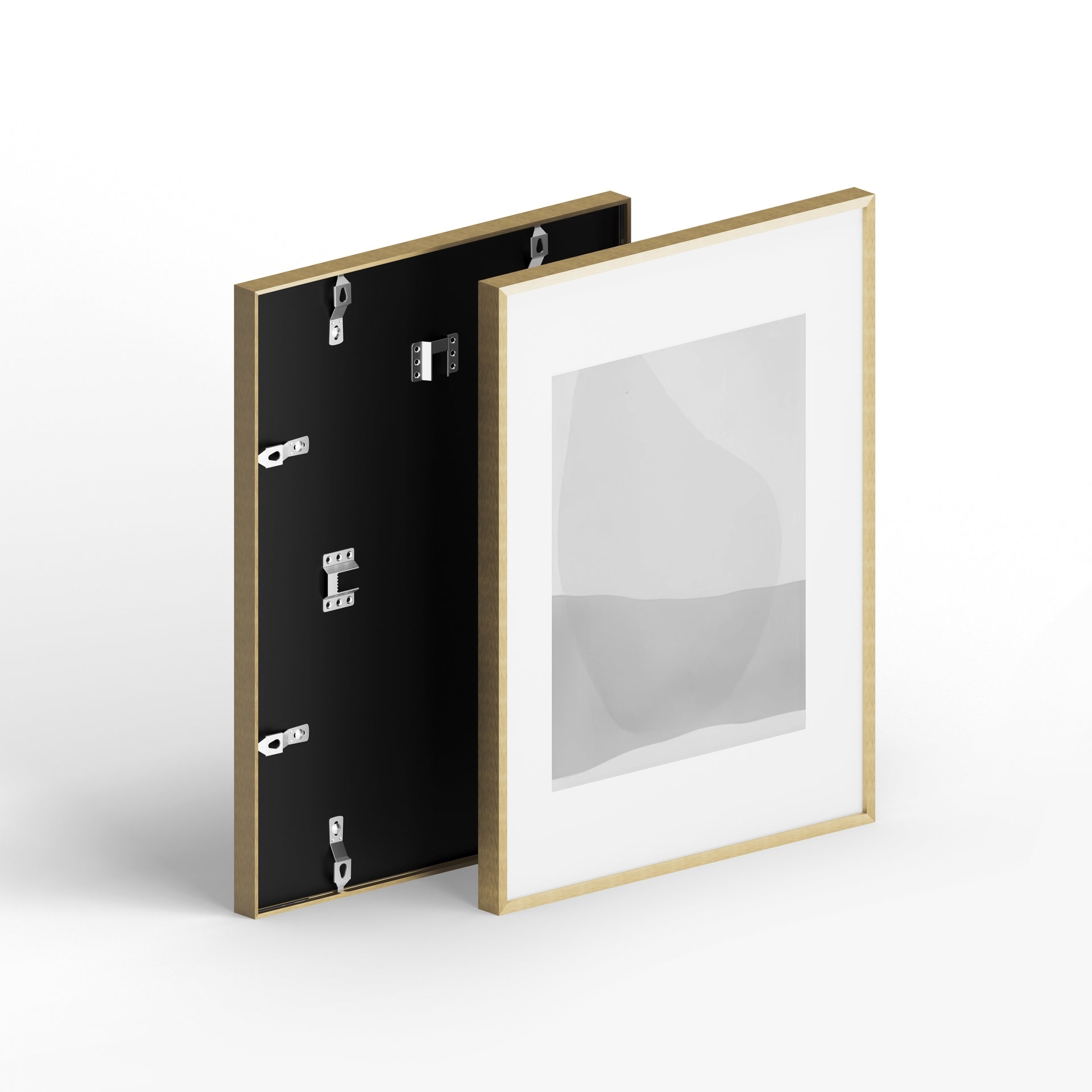 Gold Metal Glass Picture Frame