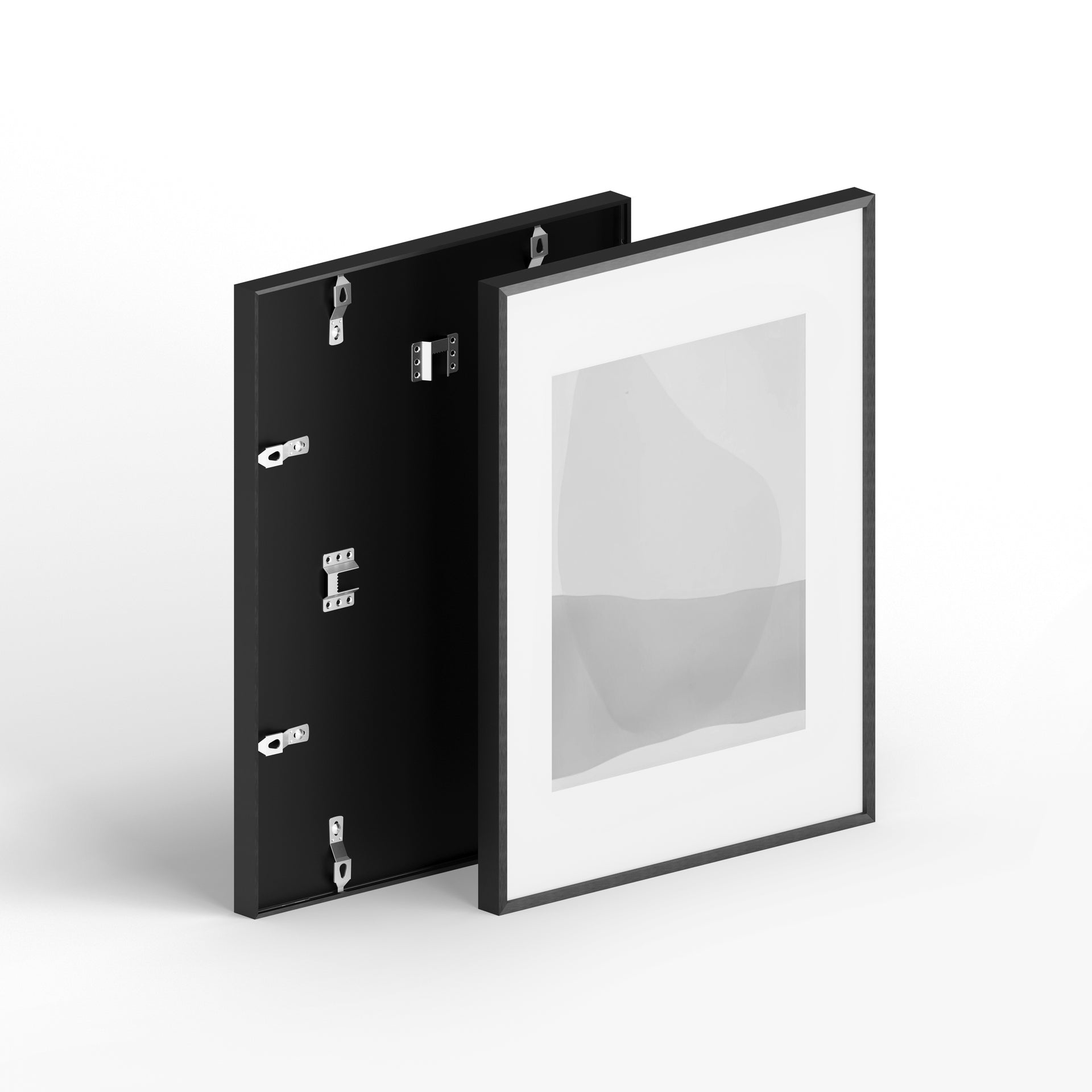 Black Metal Glass Picture Frame