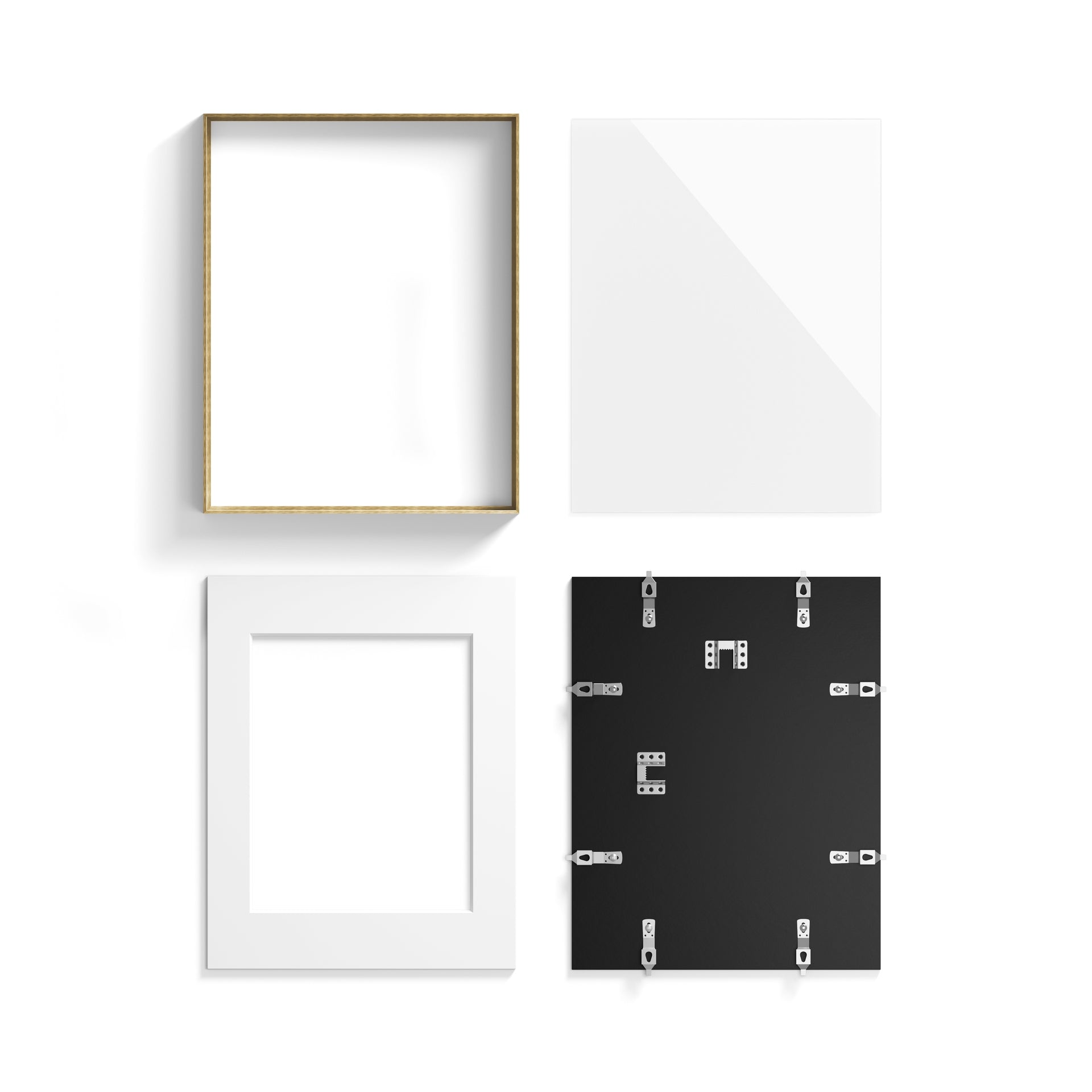 Gold Metal Glass Picture Frame